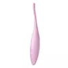 SATISFYER TWIRLING JOY - OKOS, AKKUS, VÍZÁLLÓ CSIKLÓVIBRÁTOR (PINK)