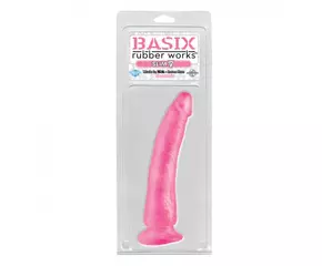 Basix vékony 7" Dildo - Pink