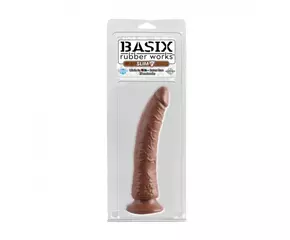 Basix 7" gumi dildo - letapasztható