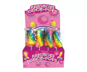 Rainbow Cock Pop - színes péniszes nyalóka (85g) - gyümölcsös