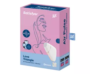 Satisfyer Love Triangle - okos, akkus, vízálló csiklóizgató vibrátor (fehér)