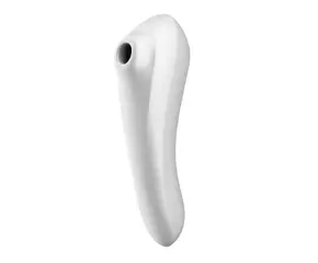 Satisfyer Dual Pleasure - okos, akkus, vízálló hüvelyi és csikló vibrátor (fehér)