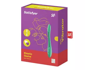 SATISFYER ELASTIC GAME - AKKUS, FLEXIBILIS PÁRVIBRÁTOR (ZÖLD)