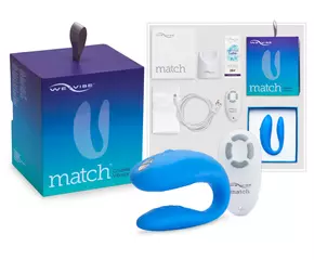 We-Vibe Match - vízálló, akkus párvibrátor (kék)