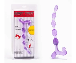 Bendy Twist Anal Beads Purple