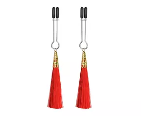 Glamor Tassel Nipple Clamp Red