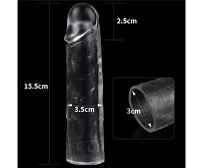 Flawless Clear Penis Sleeve Add 1''