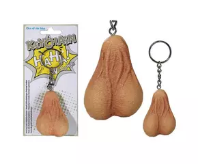 Metal key chain Testicle