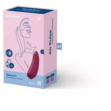 Satisfyer Curvy 1+ - okos, akkus, vízálló csiklóizgató vibrátor (rózsa vörös)