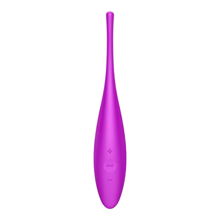 SATISFYER TWIRLING JOY - OKOS, AKKUS, VÍZÁLLÓ CSIKLÓVIBRÁTOR (LILA)