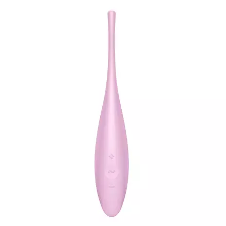 SATISFYER TWIRLING JOY - OKOS, AKKUS, VÍZÁLLÓ CSIKLÓVIBRÁTOR (PINK)