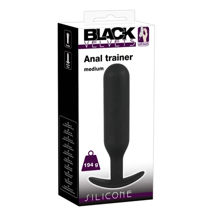 Black Velvet Anal Trainer - 194g-os anál dildó (fekete)