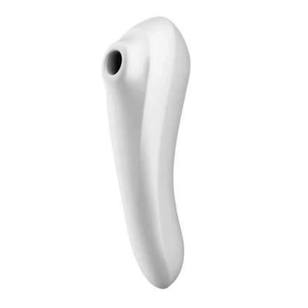 Satisfyer Dual Pleasure - okos, akkus, vízálló hüvelyi és csikló vibrátor (fehér)