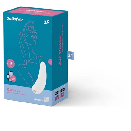 Satisfyer Curvy 2+ - okos, akkus, vízálló csiklóizgató vibrátor (fehér)